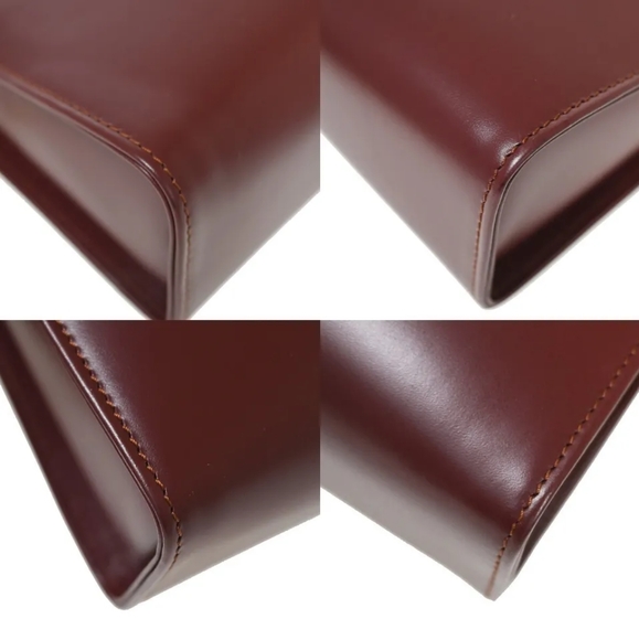 💋CARTIÉR-MUST DE CARTIÉR LEATHER BORDEAUX CLUTCH - Picture 13 of 16